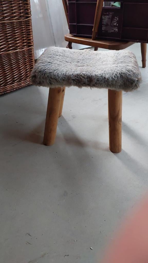 Vintage Krukje met Vacht, Gebruikt, Vintage, Ophalen of Verzenden, Stof