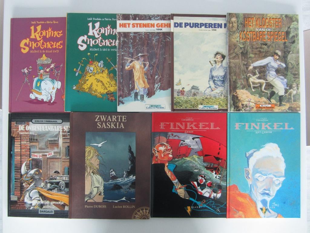 Opruiming HC: Koning Snotneus, He Pao, Finkel, Zwarte Saskia, Boeken, Stripboeken, Meerdere stripboeken, Ophalen of Verzenden
