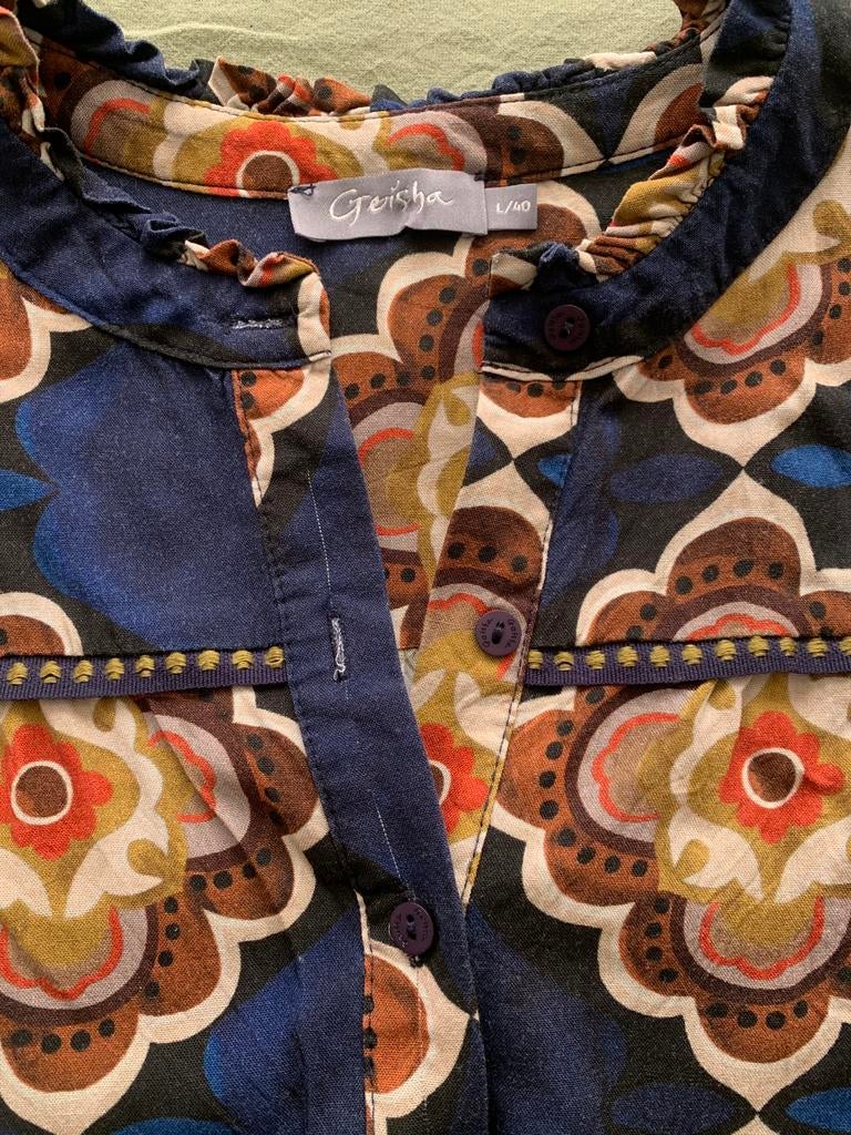 Geisha blouse maat 40 L, Ophalen of Verzenden, Zo goed als nieuw, Maat 38/40 (M), Overige kleuren