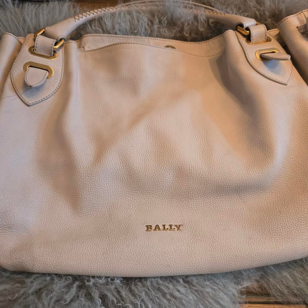 Bally grote leren handtas, Sieraden, Tassen en Uiterlijk, Tassen | Damestassen, Ophalen of Verzenden, Zo goed als nieuw, Beige