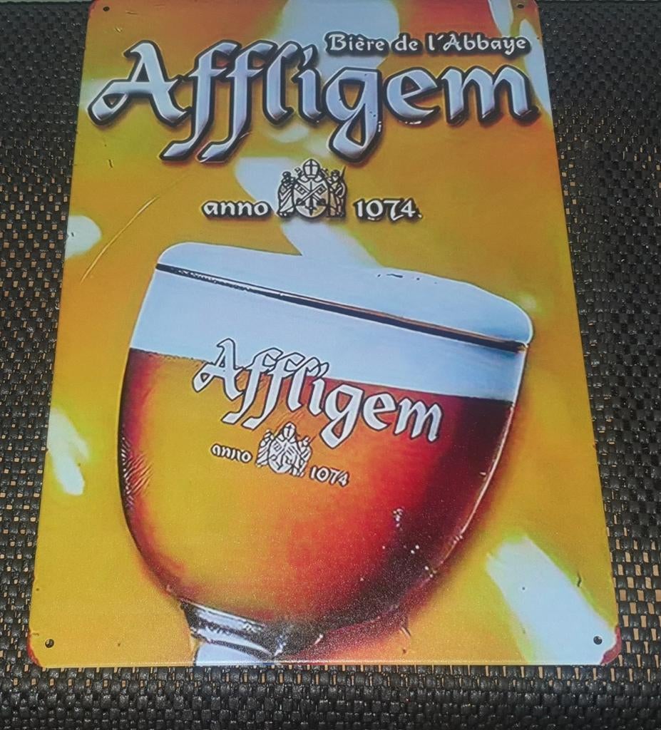 Blikvanger voor uw Man cave: Uniek Affligem Bier Wandbord, Ophalen of Verzenden, Nieuw, Reclamebord, Plaat of Schild, Overige merken