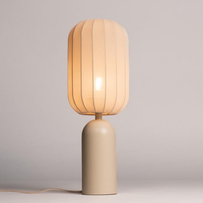 tafellamp japandi beige dressoir bed bank tafel lampion lamp, Ophalen of Verzenden, Nieuw, Stof, Minder dan 50 cm
