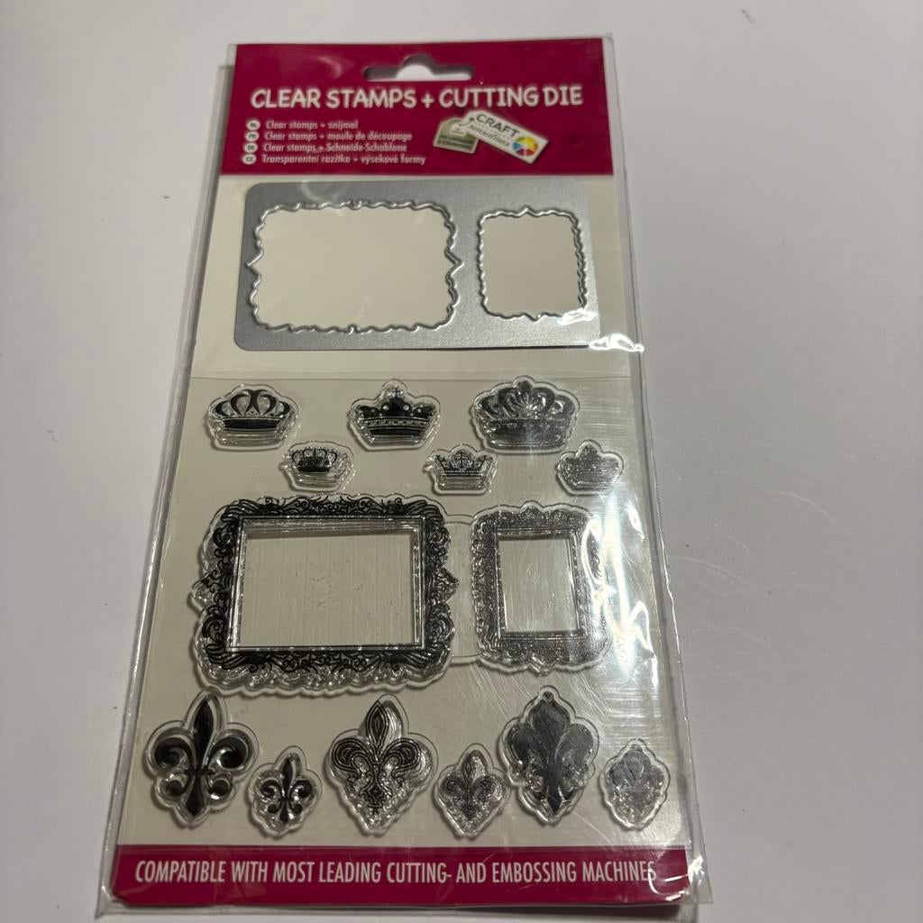 Stempel set met snijmal action 1, Ophalen of Verzenden, Zo goed als nieuw, Clearstamp