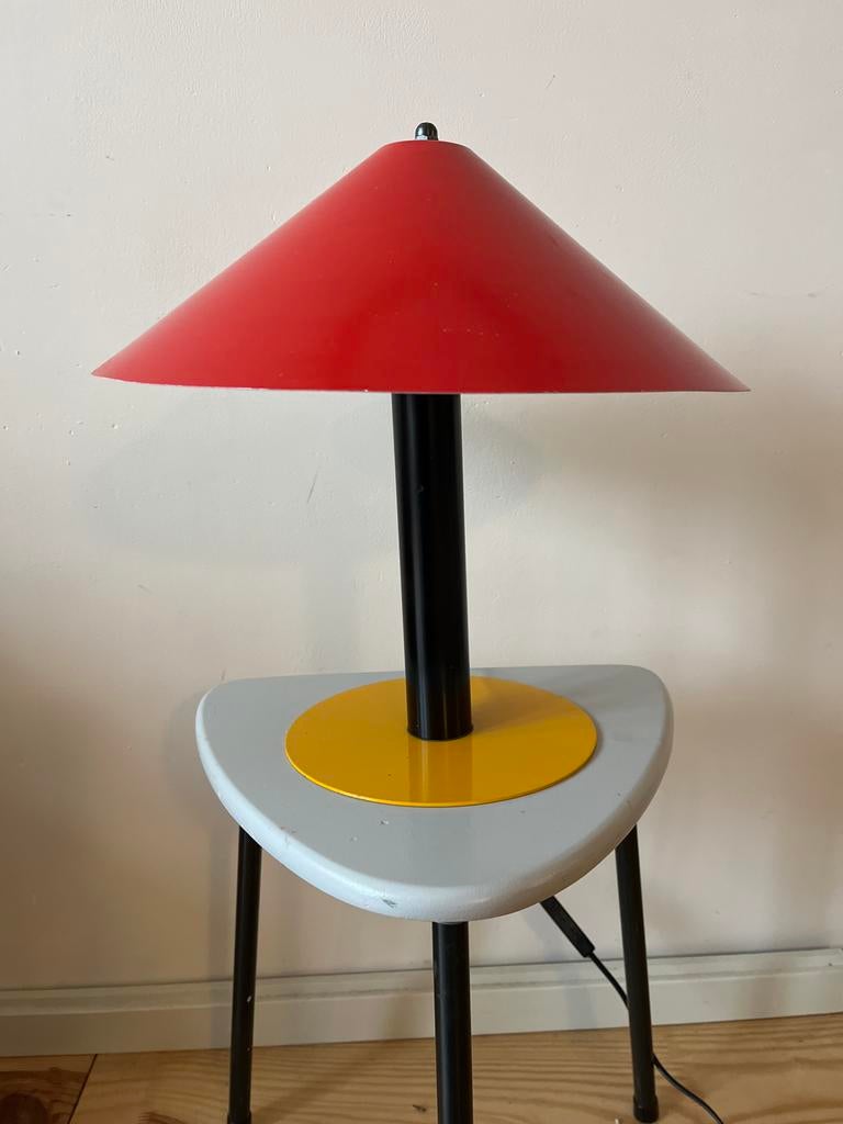 Anvia Almelo Tafellamp - Jaren 70 Memphis Stijl, Ophalen of Verzenden, Gebruikt, Metaal, Minder dan 100 cm