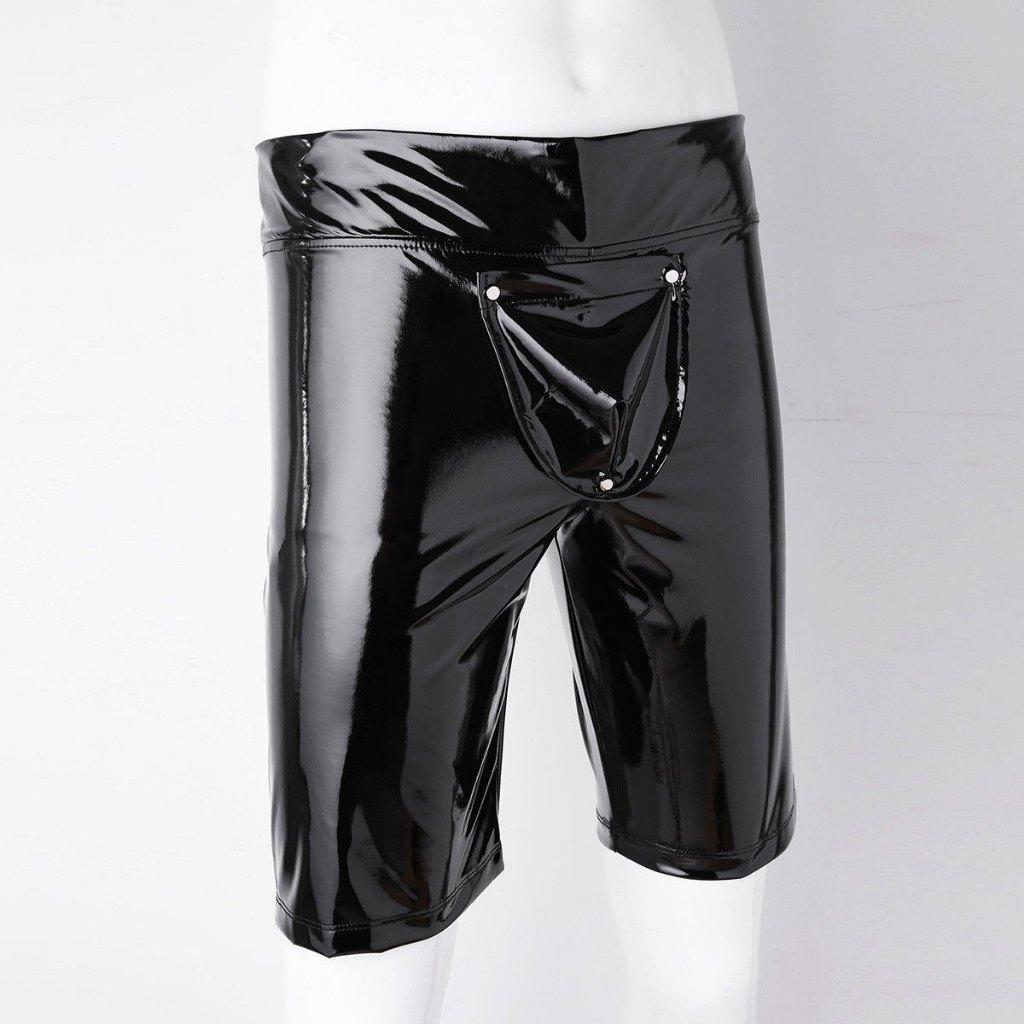 Heren zwarte pu leren korte broek kortebroek lak, Kleding | Heren, Verzenden, Nieuw, Overige maten, Zwart