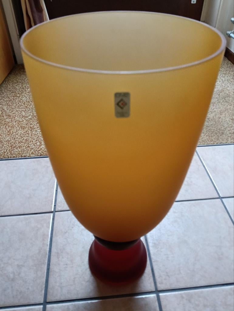 Vaas, Huis en Inrichting, Woonaccessoires | Vazen, Ophalen of Verzenden, Overige kleuren, Glas, Minder dan 50 cm