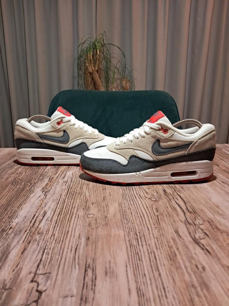 Nike Air Max 1 Essential 'Cool Grey' Size 38, Wit, Nike, Ophalen of Verzenden, Sneakers of Gympen