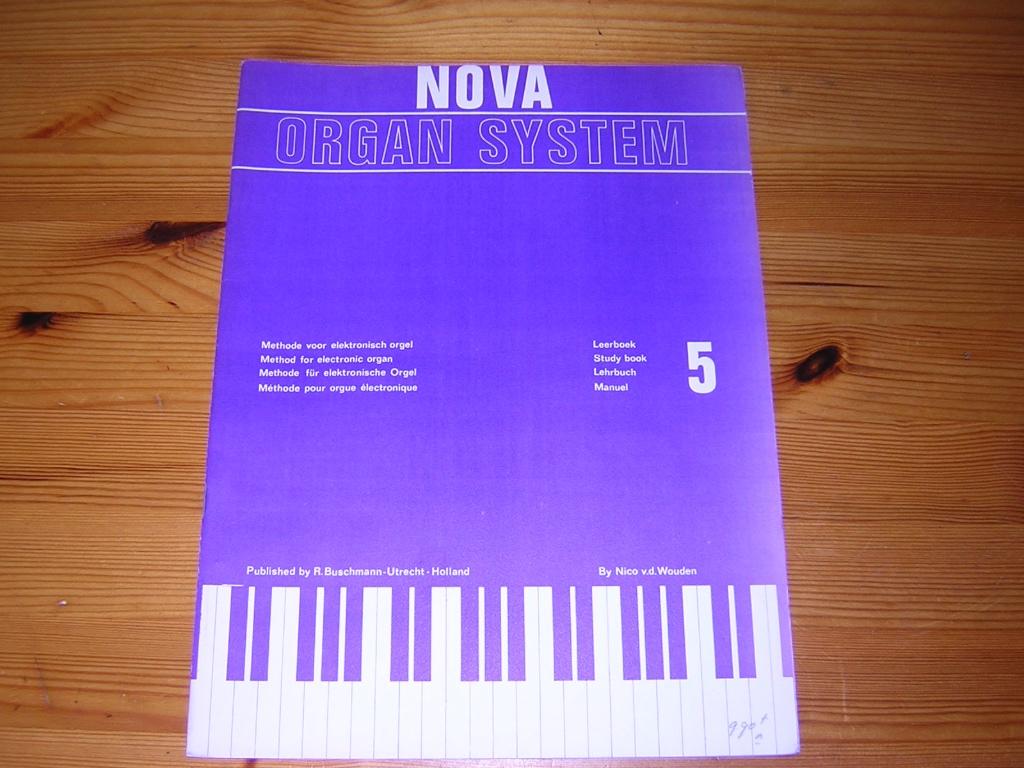 Nova organ system leerboek 5, Orgel, Gebruikt, Les of Cursus, Ophalen of Verzenden