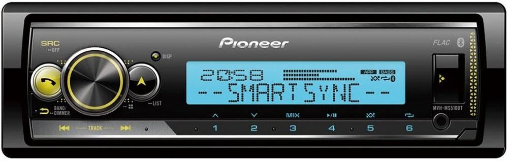 Pioneer MVH-MS510BT - Marine Radio - Enkel din - 4x50 Watt, Ophalen of Verzenden, Nieuw