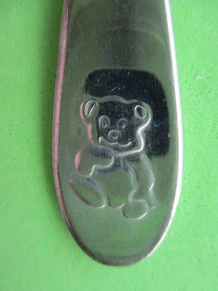 (KB5041) Kinderbestek Teddy kleine lepel, Ophalen of Verzenden, Gebruikt