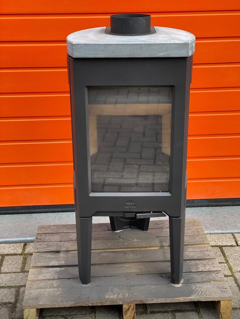 Jotul 163 met speksteen bovenplaat, demo houtkachel, 6 kW, Huis en Inrichting, Kachels, Ophalen, Houtkachel, Zo goed als nieuw