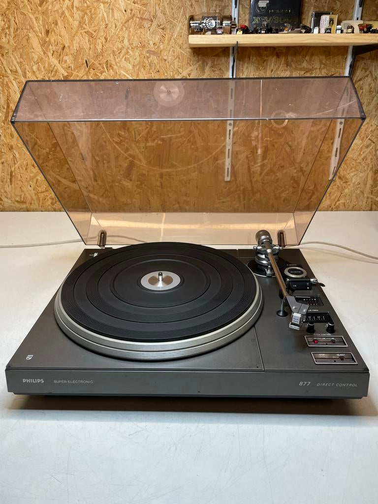 Philips 877 Platenspeler - Direct Control met garantie, Audio, Tv en Foto, Platenspelers, Ophalen, Philips, Gebruikt, ....