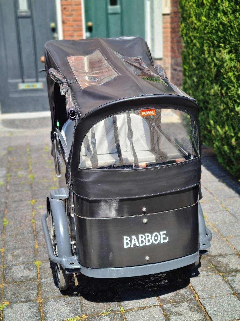 Babboe Bakfiets E-Curve, zwart/black, Fietsen en Brommers, Fietsen | Bakfietsen, 4 kinderen of meer, Elektrisch, Zo goed als nieuw