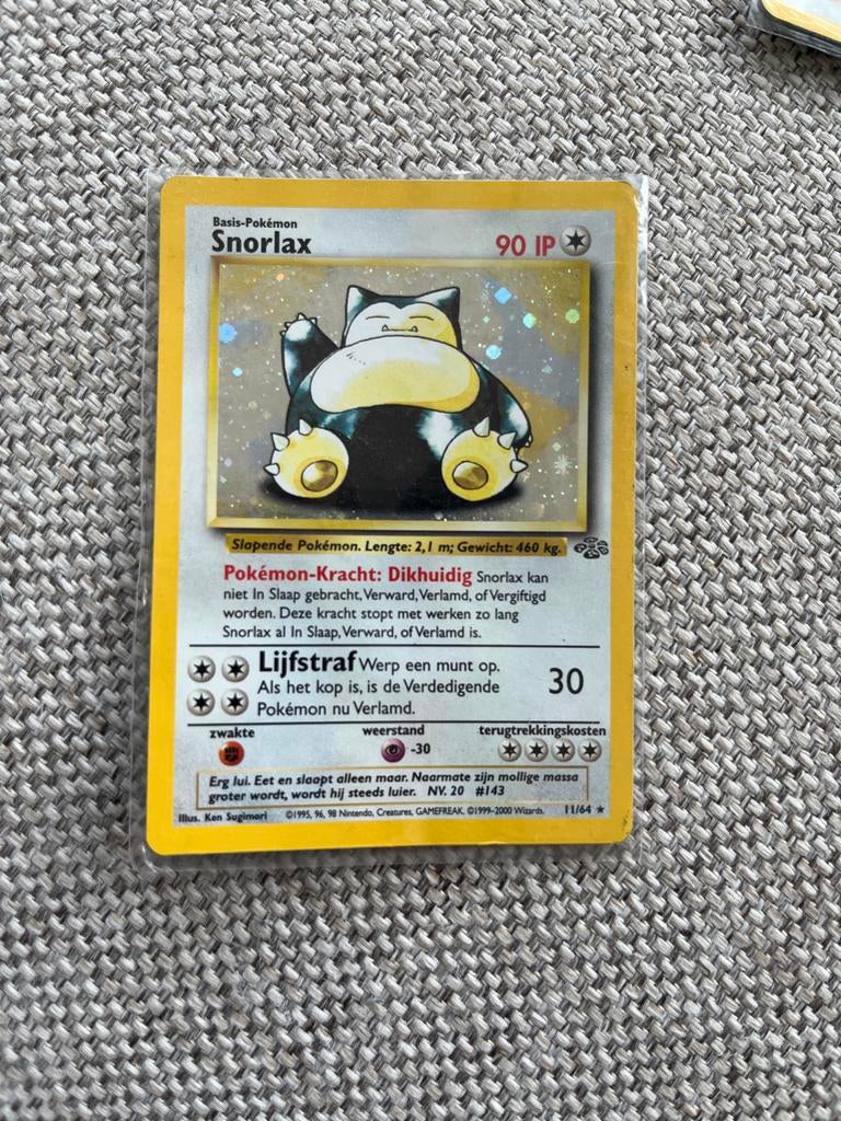 Snorlax Pokemon kaart, Ophalen of Verzenden, Gebruikt, Losse kaart
