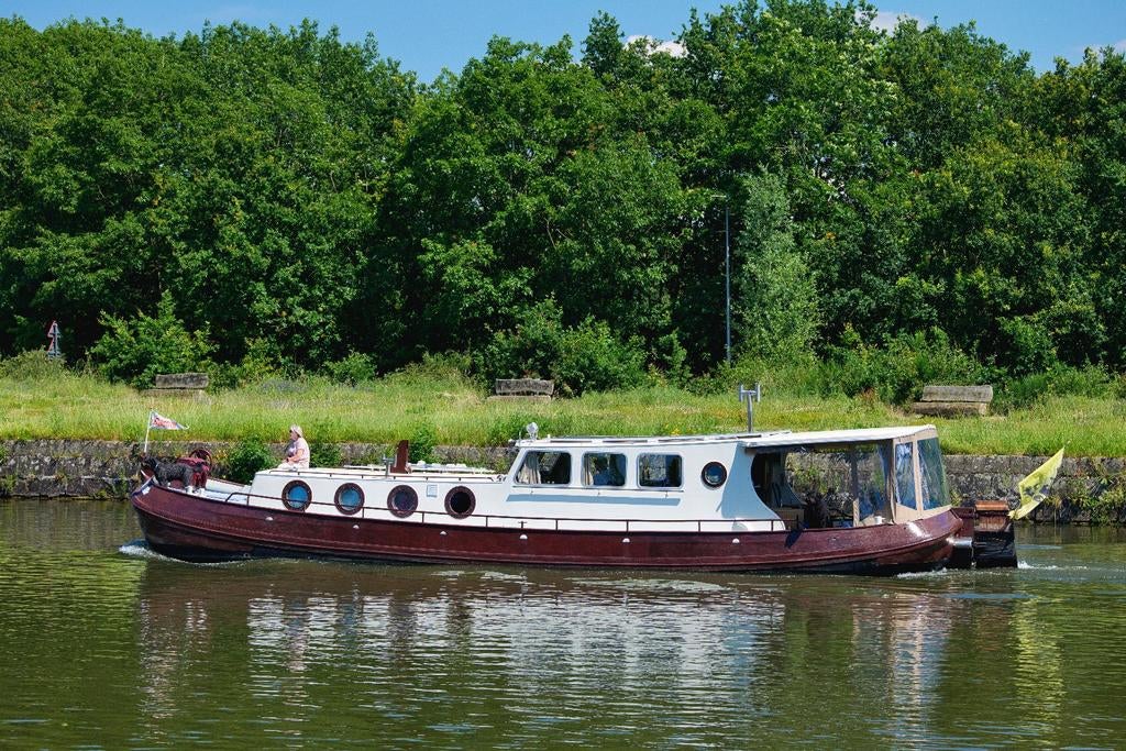 Tjalk 15 x 3,60 - Charmant en ruim, Watersport en Boten, Motorboten en Motorjachten, Gebruikt, Hout, Diesel, Boegschroef, Keuken
