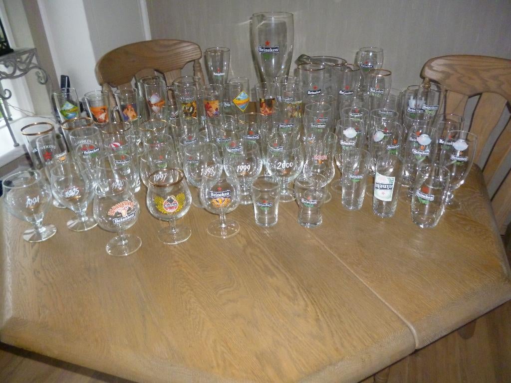 hele leuke Heineken verzameling, Verzamelen, Biermerken, Ophalen, Zo goed als nieuw, Glas of Glazen, Heineken