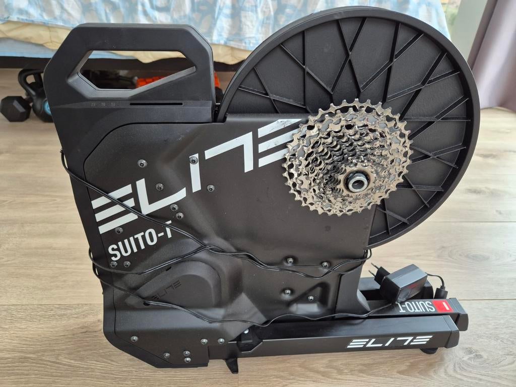 Elite Suito T Fietstrainer + Cassette, Mat & Steun, Ophalen, Zo goed als nieuw, Benen, Fitnessmat