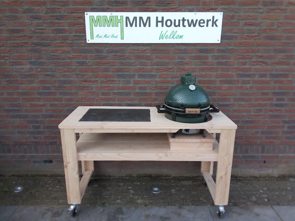 mini max tafel buitenkeuken green egg mini-max joe junior, Tuin en Terras, Ophalen, Nieuw, Gas