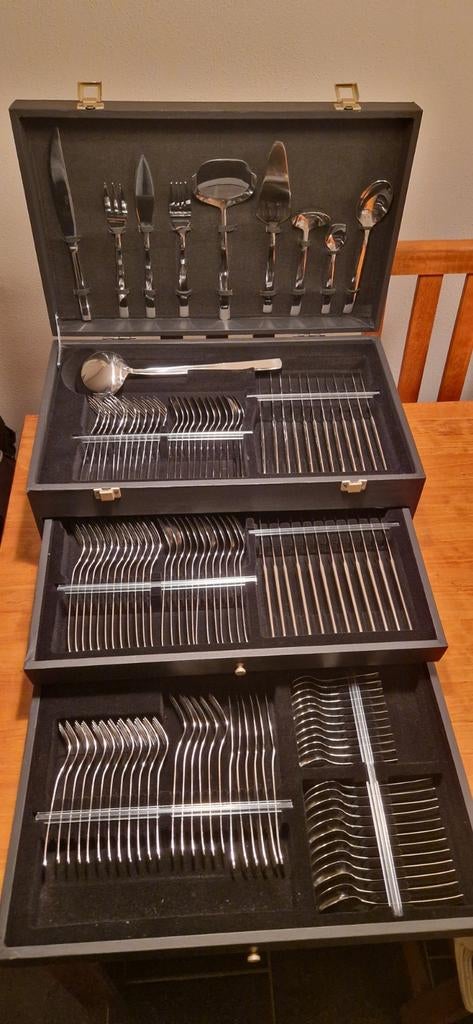 Luxe Sola Amstel 130-delige bestekcassette – 12 persoons, Ophalen