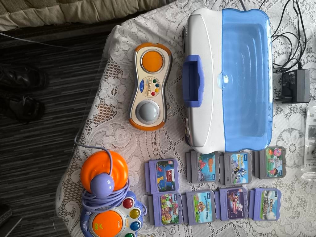 VTech V.Smile Motion spelcomputer met 8 spellen, Ophalen of Verzenden