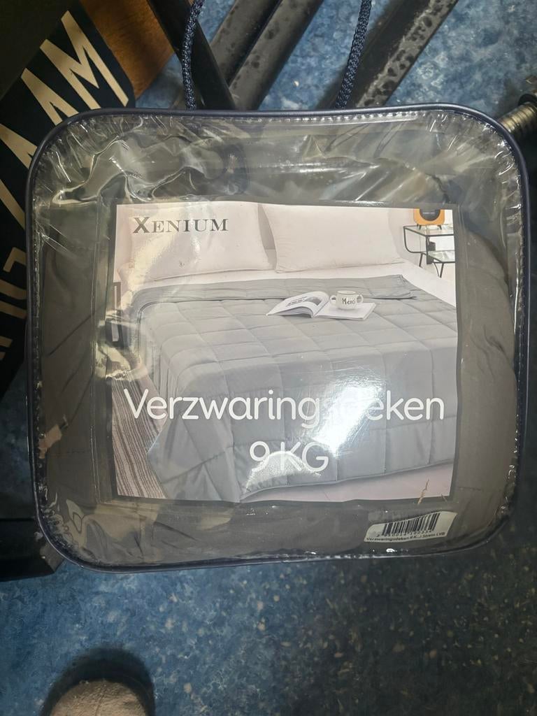 Verzwaringsdeken 9kg goede staat, Ophalen, Eenpersoons, Grijs, Deken of Dekbed
