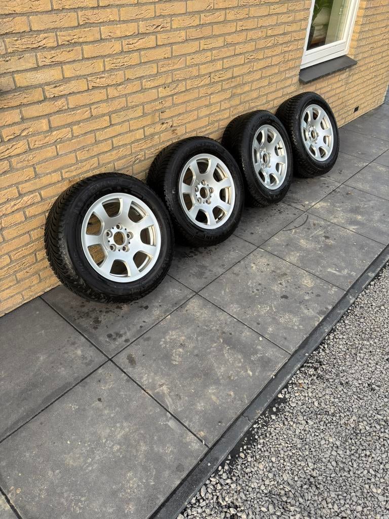 Winterbanden bmw e60/61, Banden en Velgen, 17 inch, 225 mm, Winterbanden