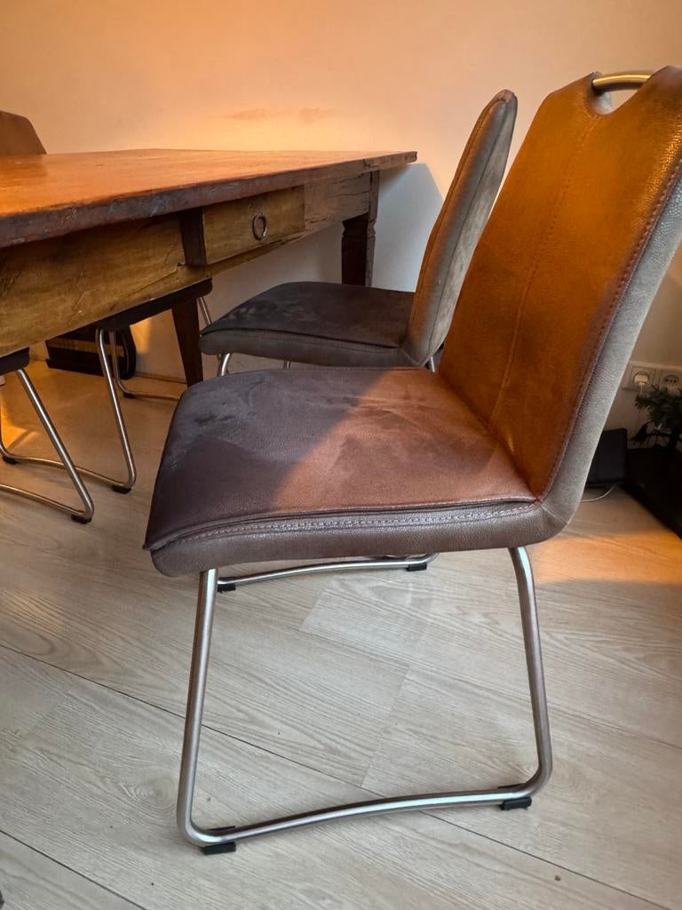 Vier stoelen, Ophalen, Gebruikt, Bruin, Vier