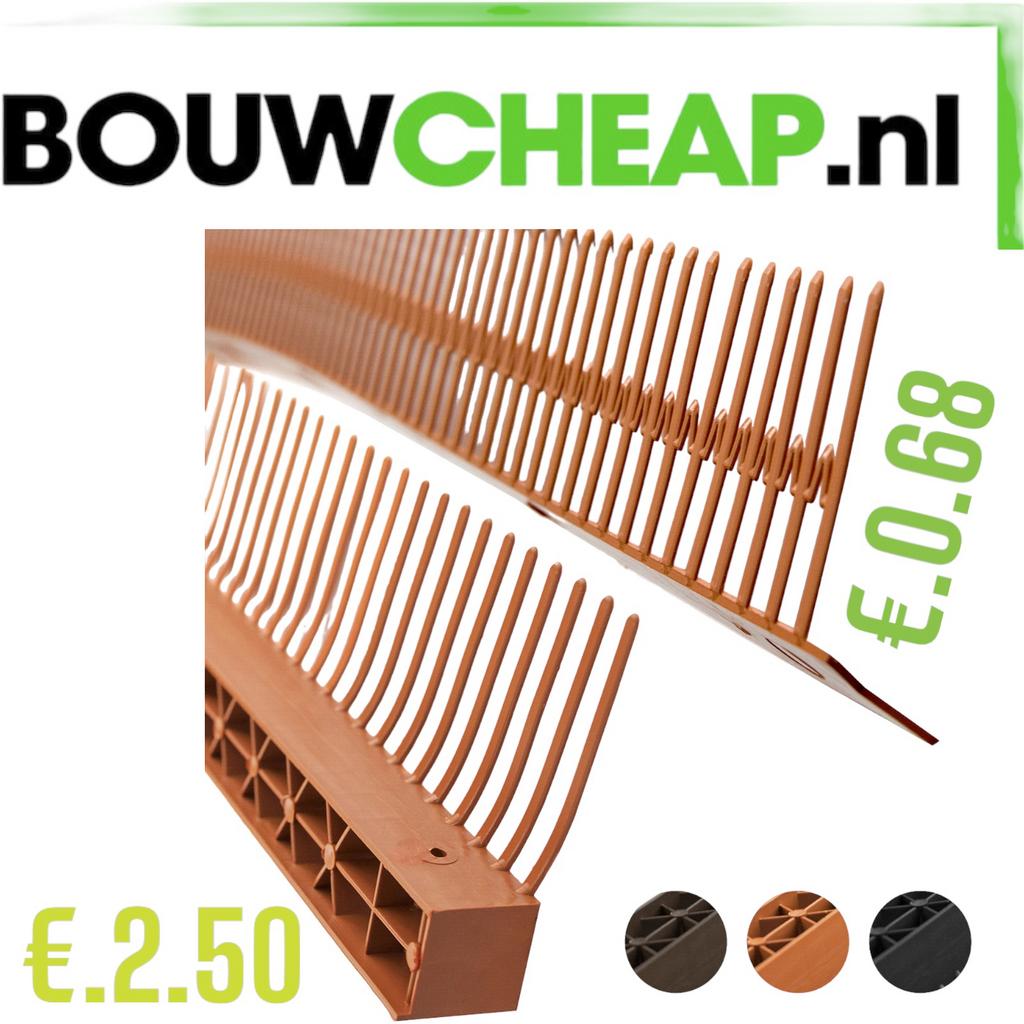 Kombi dakvoetprofiel 1.50 meter lengte en koppelbaar, Doe-het-zelf en Verbouw, Dakpannen en Dakbedekking, Kunststof, Zwart, Nieuw
