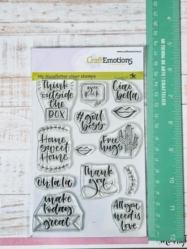 Craft Emotions - Handletter Quotes 2 stamps, Ophalen of Verzenden, Nieuw, Clearstamp