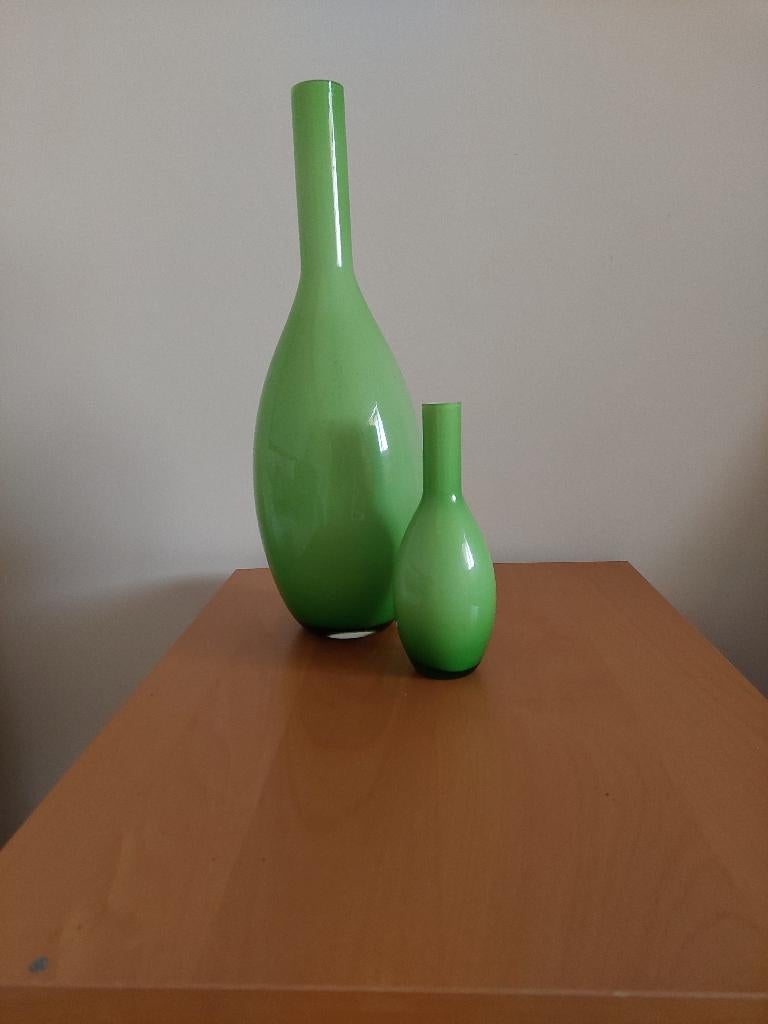 Glazen vazen merk Leonardo, Ophalen, Minder dan 50 cm, Groen, Glas