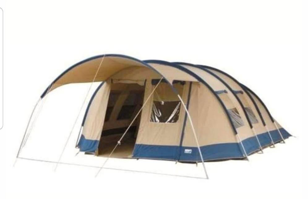 Tunneltent de vrijbuiter michigan 6 tent,6persoen, Ophalen of Verzenden, Zo goed als nieuw