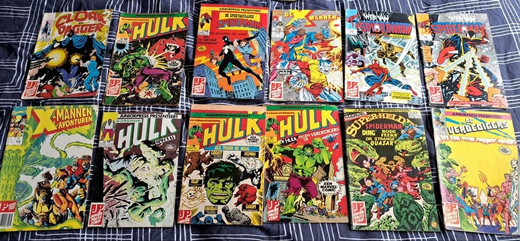 13x junior press strip, oa hulk, spiderman, de x mannen, Eén comic, Ophalen of Verzenden, Gelezen, Europa