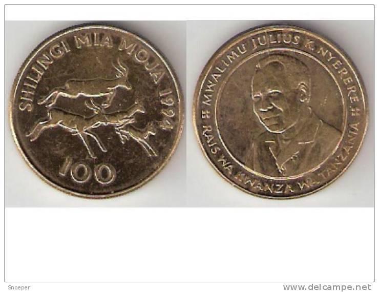 tanzania,100 schilling 1994,km 32, xf+, Verzenden, Overige landen, Losse munt