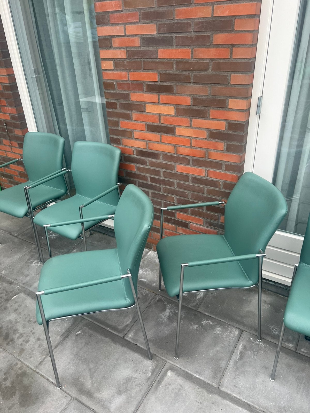 Bert plantagie Eetkamerstoelen 6 x, Ophalen, Zo goed als nieuw, Leer, Vijf, Zes of meer stoelen