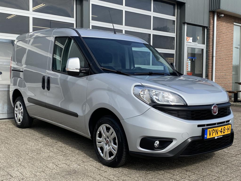 Fiat Doblò Cargo 1.3 MJ L1H1 SX Btw en Bpm vrij Airco Cruis, Voorwielaandrijving, Stof, Gebruikt, Zwart