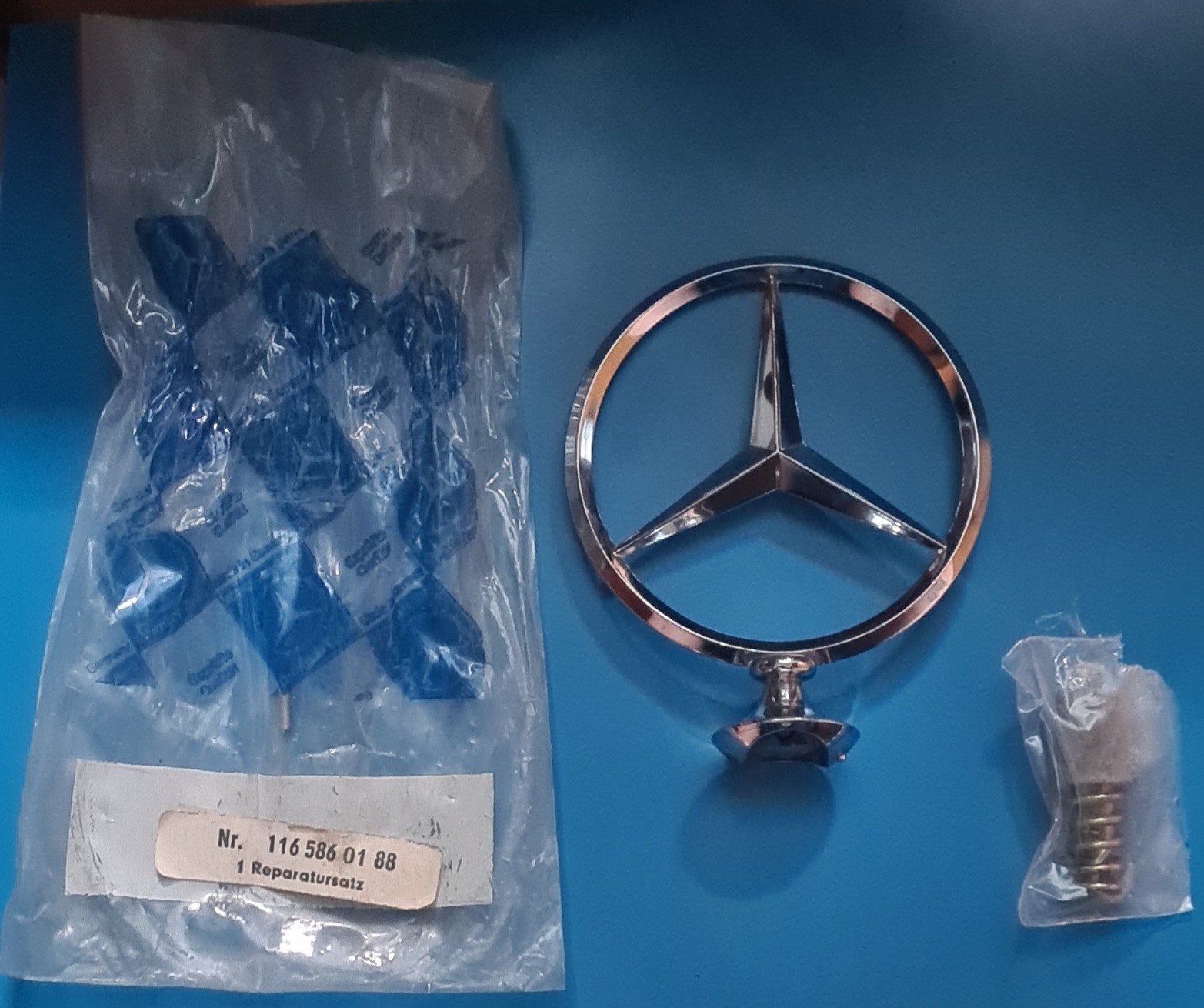 Mercedes-Benz Ster Motorkap Ornament + Reparatieset, Auto-onderdelen, Ophalen of Verzenden, Nieuw, Mercedes-Benz