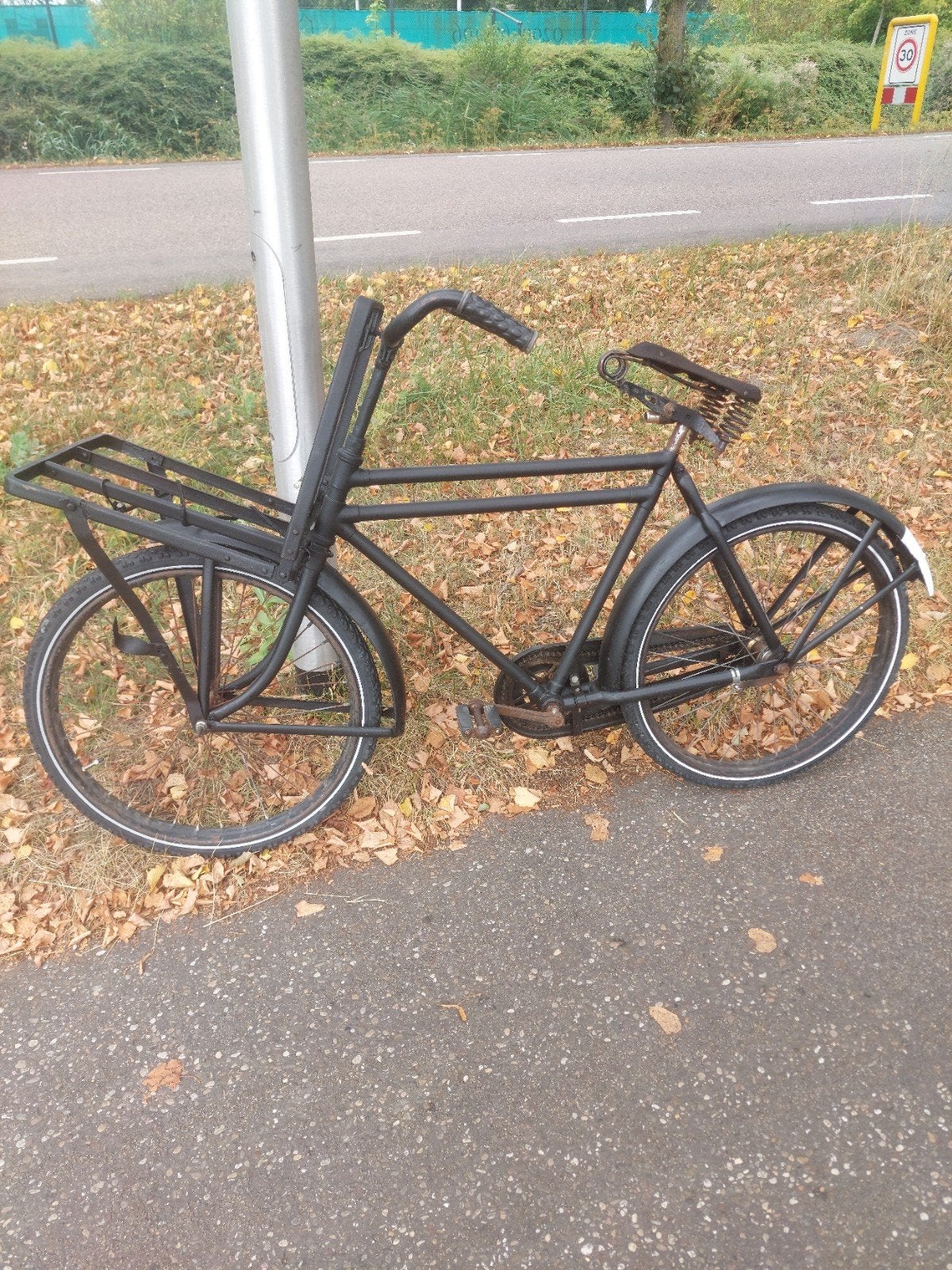 Leuke antieke transportfiets, Fietsen en Brommers, Fietsen | Oldtimers, Ophalen, Terugtraprem, Onbekend, Minder dan 47 cm