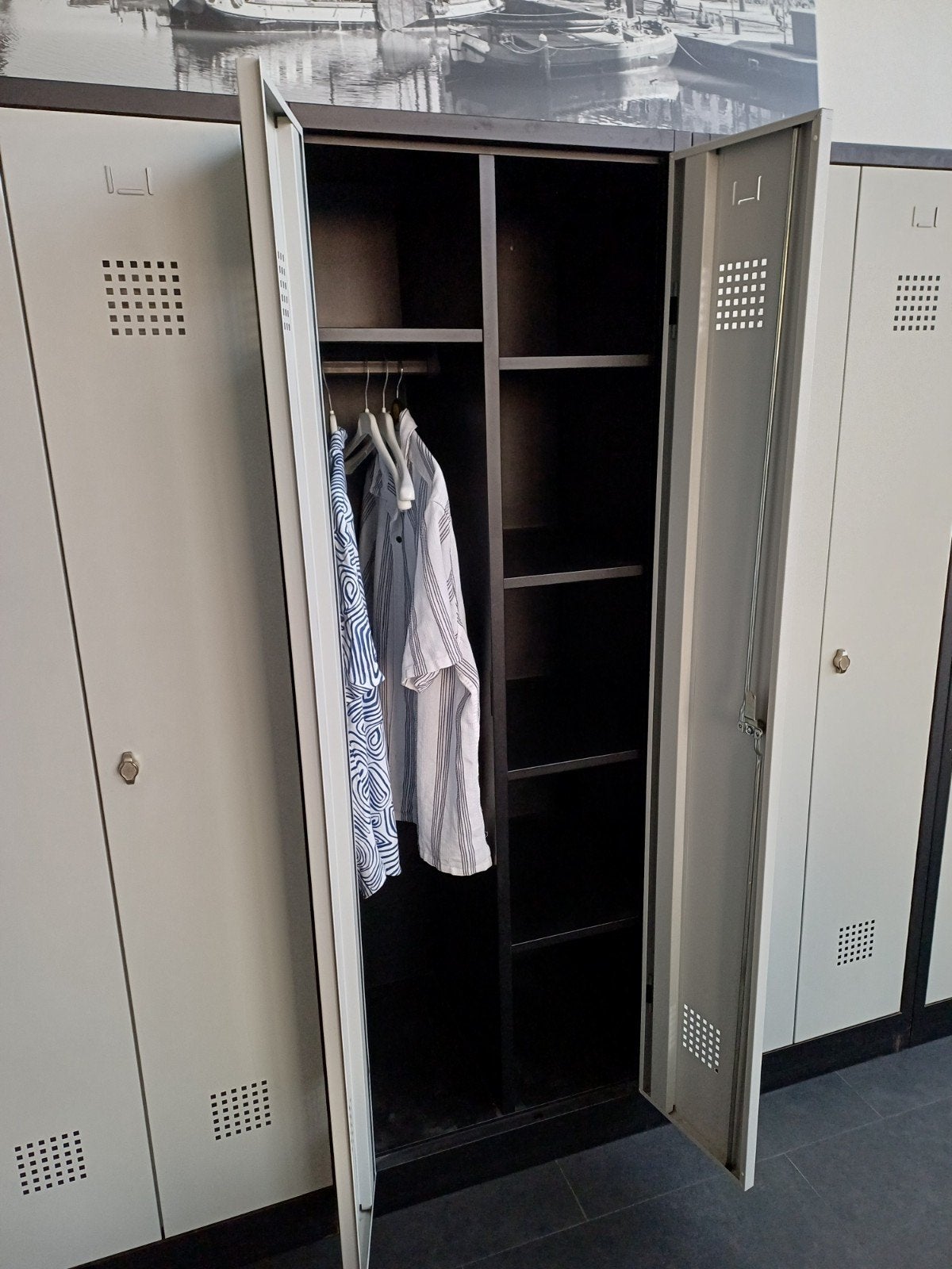 Metalen lockers / kledingkasten - Set van 5, Ophalen, Gebruikt, Industrieel, Modern, Functioneel