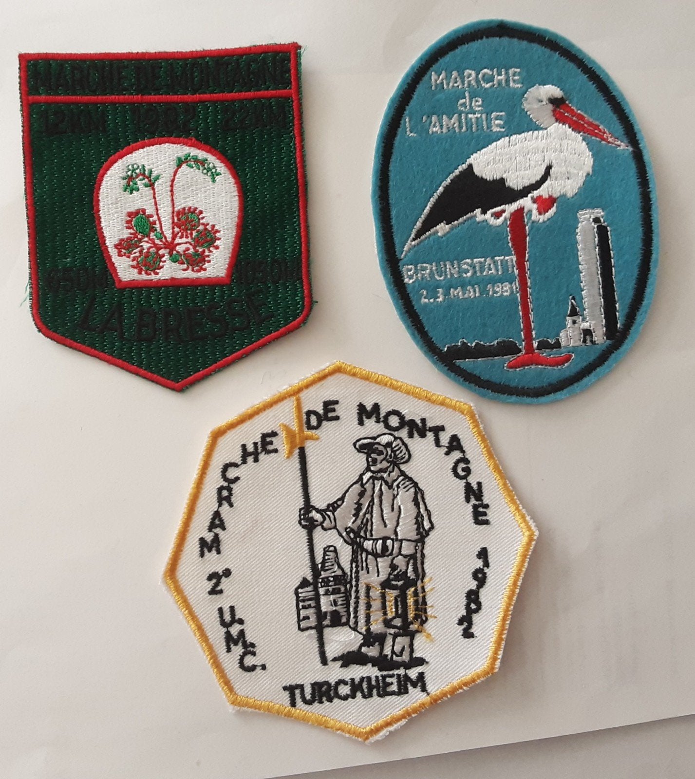 Vintage Franse wandelsport emblemen, Ophalen of Verzenden, Zo goed als nieuw
