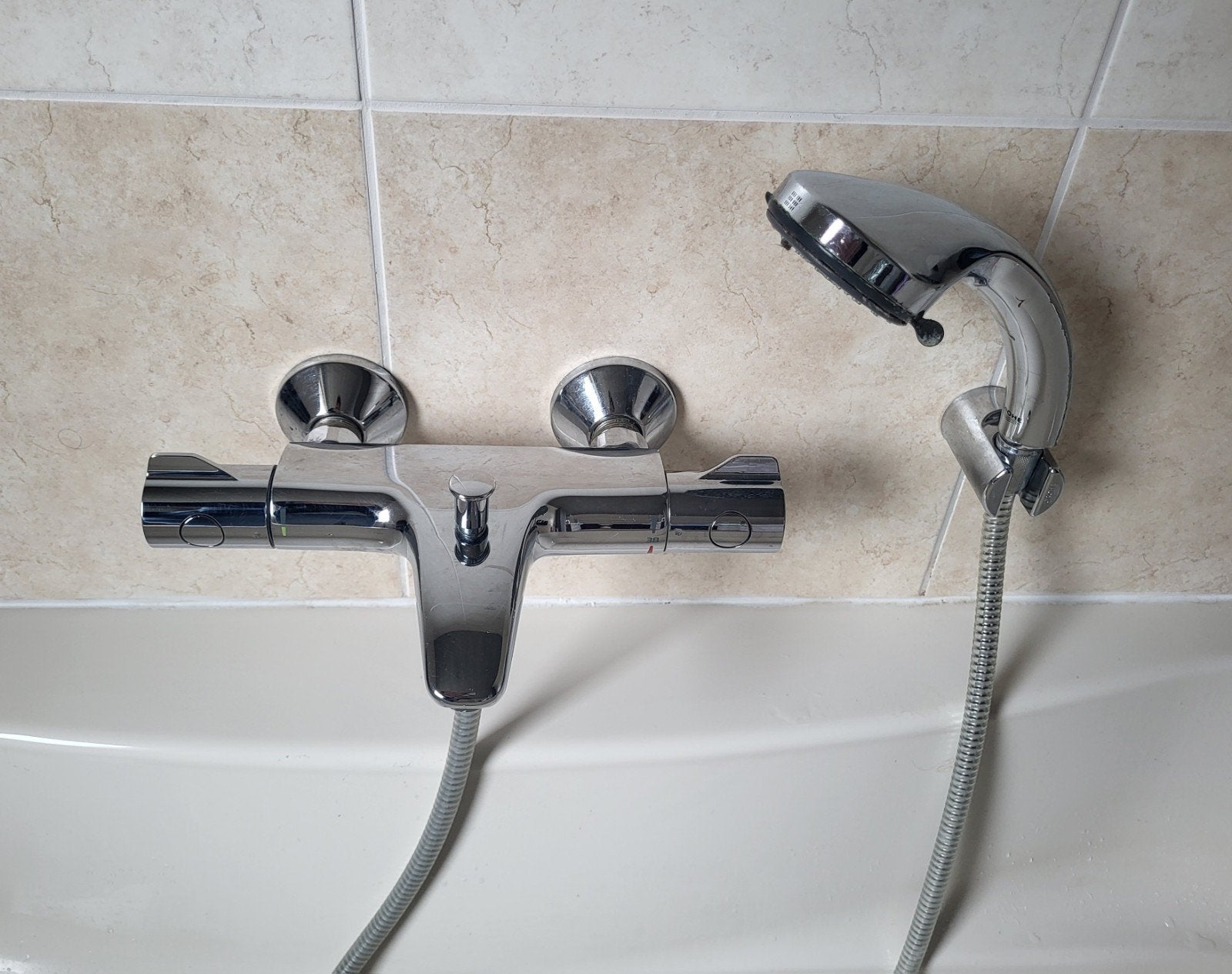 Grohe Grohtherm thermostatische badmengkraan set, Doe-het-zelf en Verbouw, Ophalen of Verzenden, Chroom, Bad