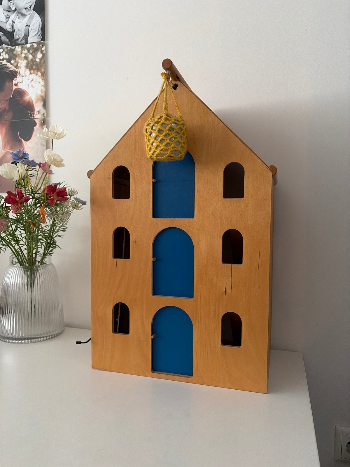 Vintage houten poppenhuis grachtenpand, Ophalen, Zo goed als nieuw, Poppenhuis