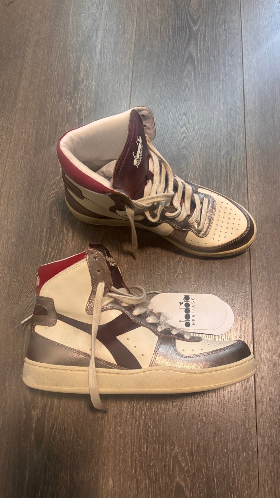 Diadora Heritage Sneakers metallic maat 41, Wit, Nieuw, Ophalen of Verzenden, Sneakers of Gympen