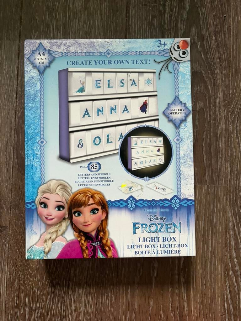 Frozen lichtbak - maak je eigen tekst, Ophalen, Zo goed als nieuw