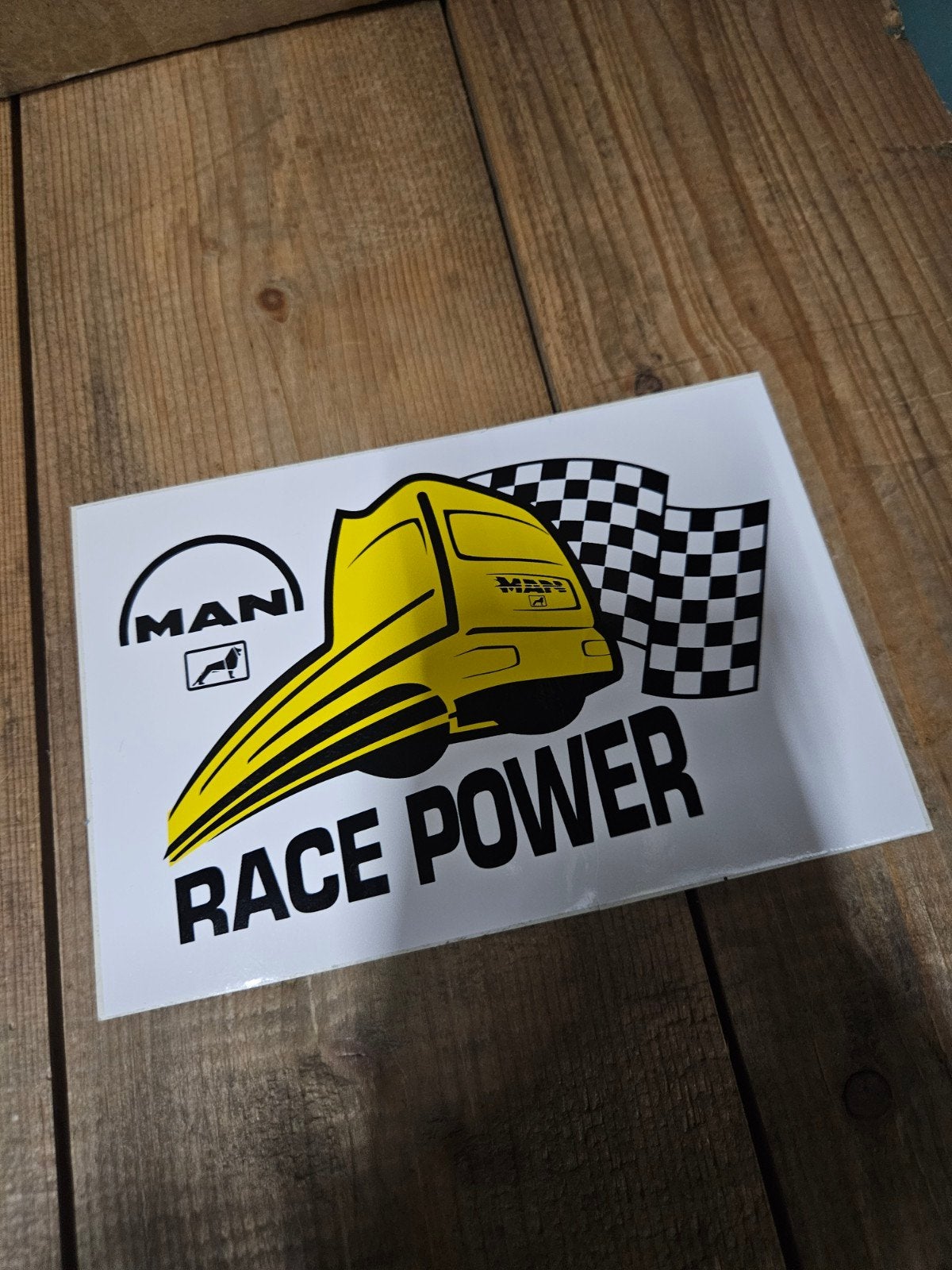 Man Race Power Vrachtwagen sticker, Ophalen of Verzenden