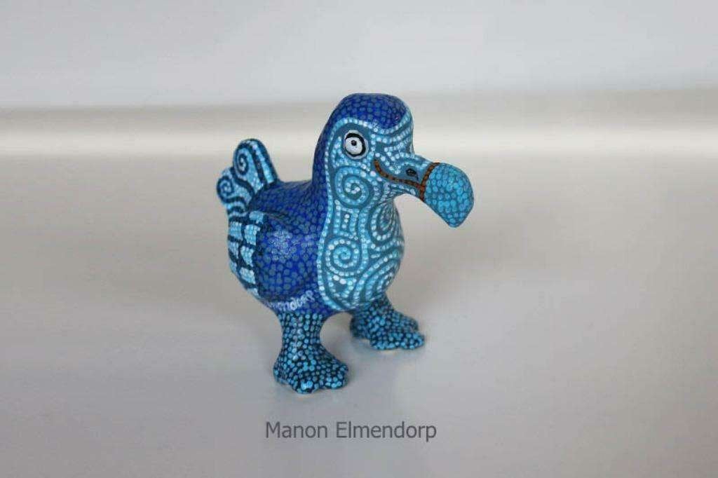 100% Handgemaakt Beeldje Dodo / Vogel Kunst Nieuw, Antiek en Kunst, Blauw, Minder dan 20 cm, Handgemaakt, Ophalen of Verzenden