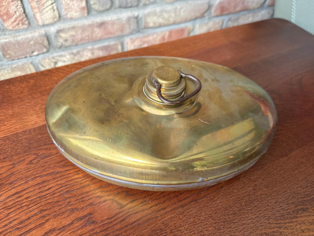 Antieke koperen kruik - Vintage bedkruik, Ophalen of Verzenden
