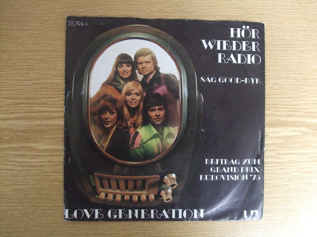 EUROVISION '75    LOVE GENERATION     HOR WIEDER RADIO / SAG, Cd's en Dvd's, Vinyl Singles, 7 inch, Single, Ophalen of Verzenden