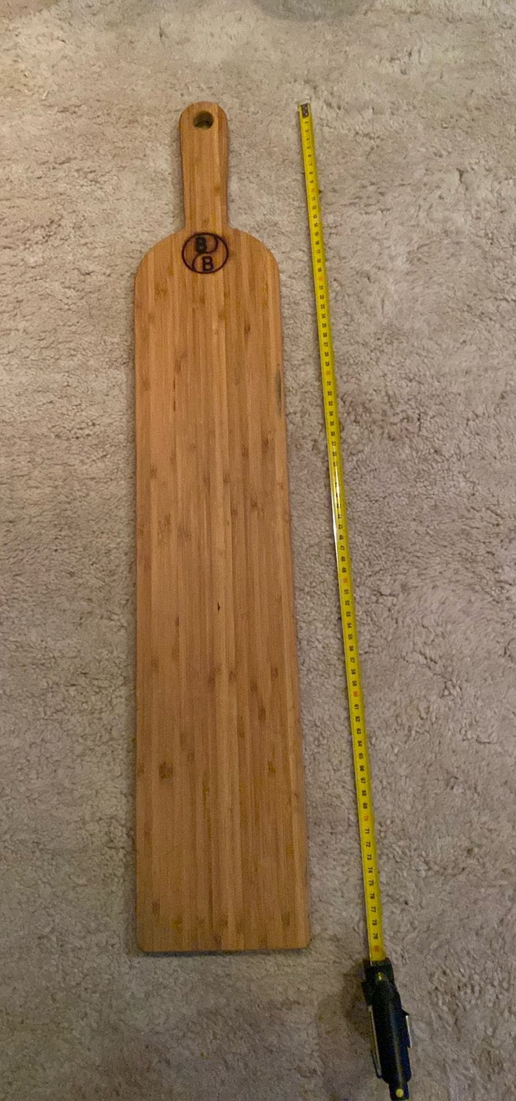 Serveer - hapjesplank borrelplank 80 x 14 x 1,5 cm hout BB, Hout, Snij-/serveerplank, Ophalen of Verzenden, Zo goed als nieuw