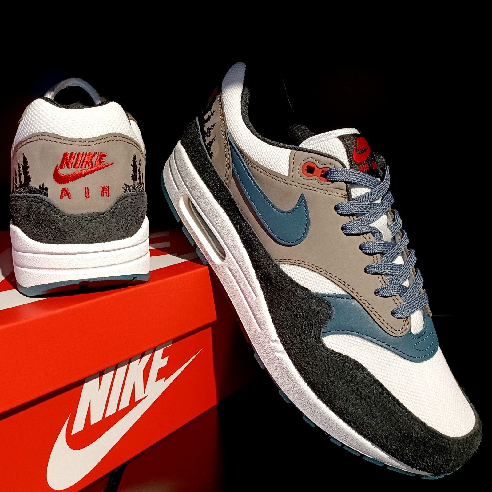 Nike Air Max 1 PRM Escape Treeline - 41, Kleding | Heren, Zwart, Nike, Nieuw, Ophalen of Verzenden
