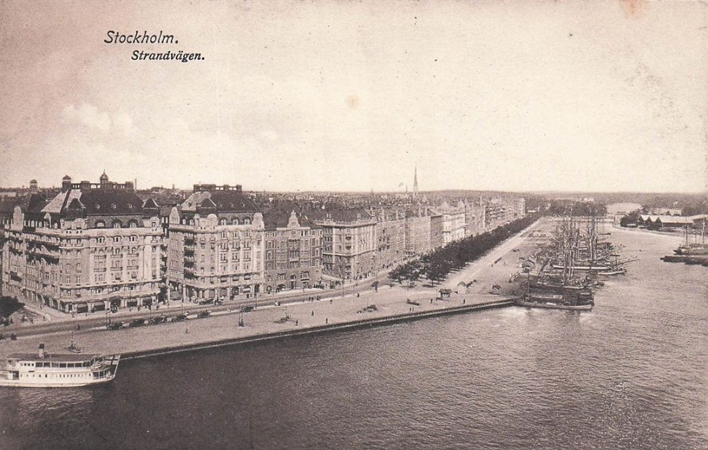 702-470-003 Stockholm Strandvägen, Verzenden, Voor 1920, Overig Europa